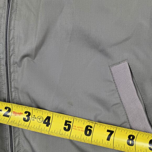 Vintage Members Only Jacket Mens 44 Gray Iconic Racer Bomber Epaulets Zip 80s - Picture 3 of 11